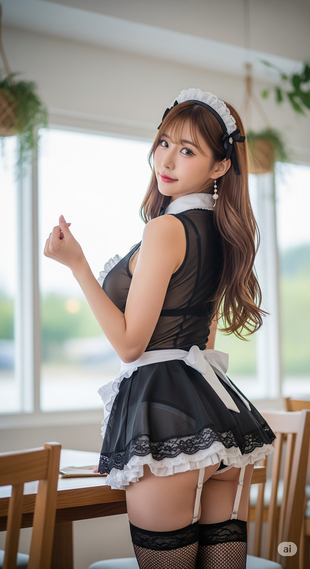 Playing maid today