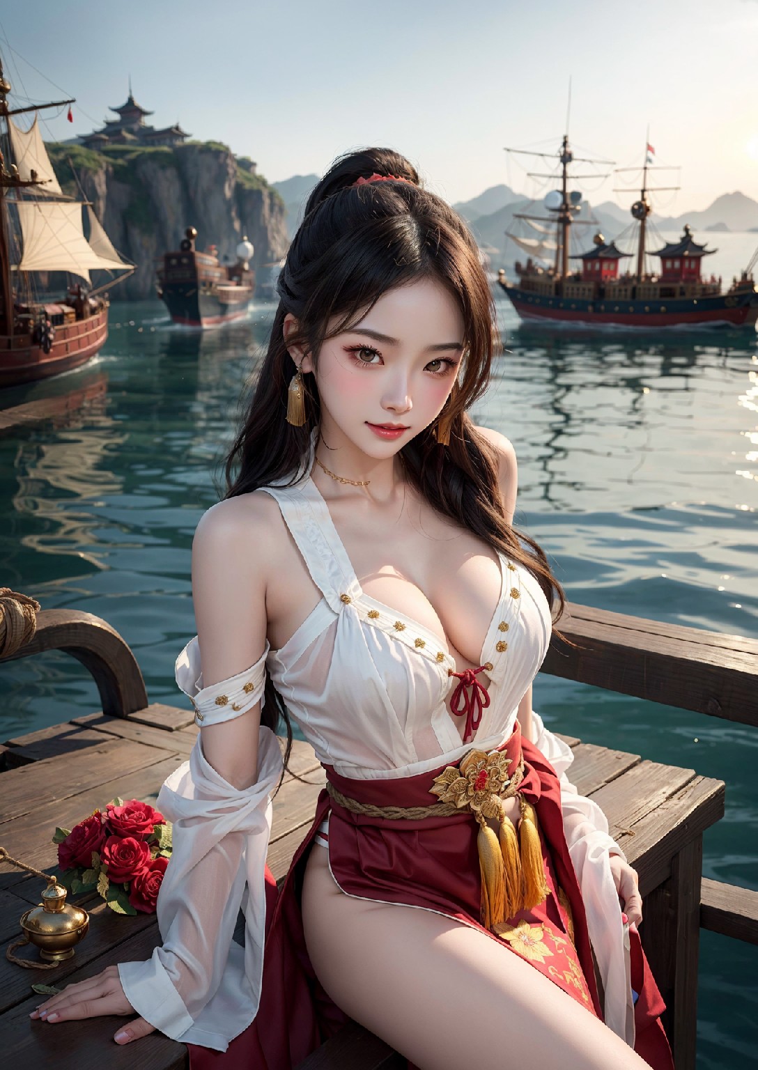 航行到西方的東方女孩