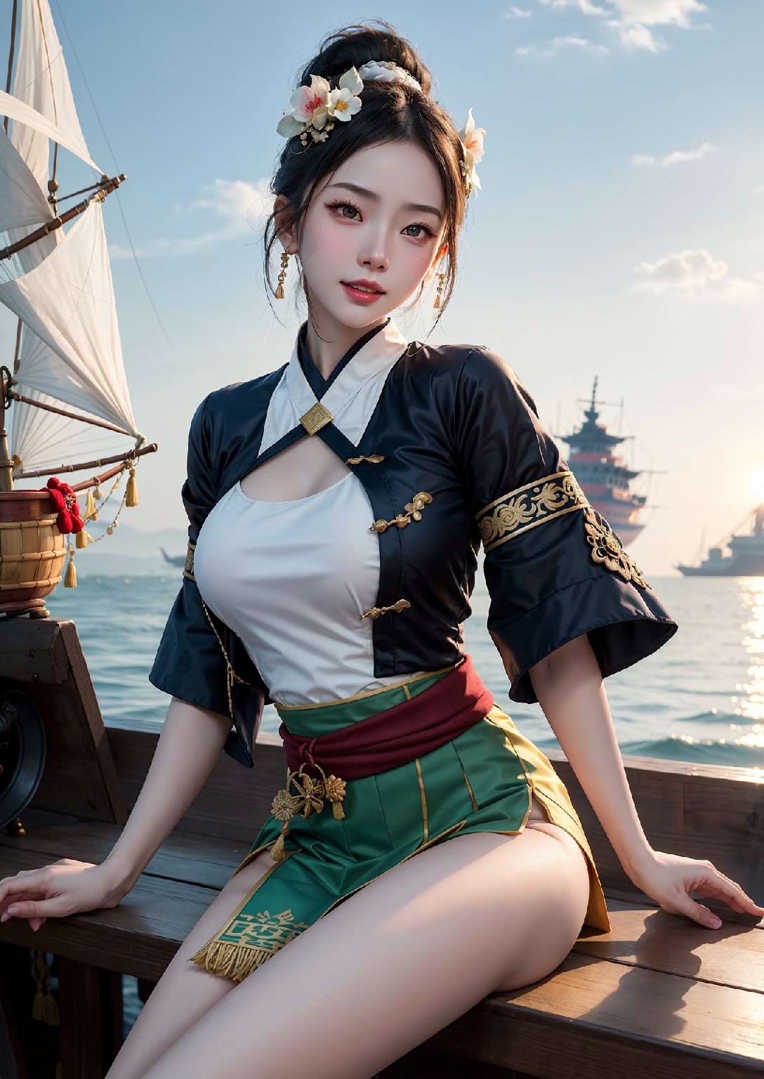 航行到西方的東方女孩