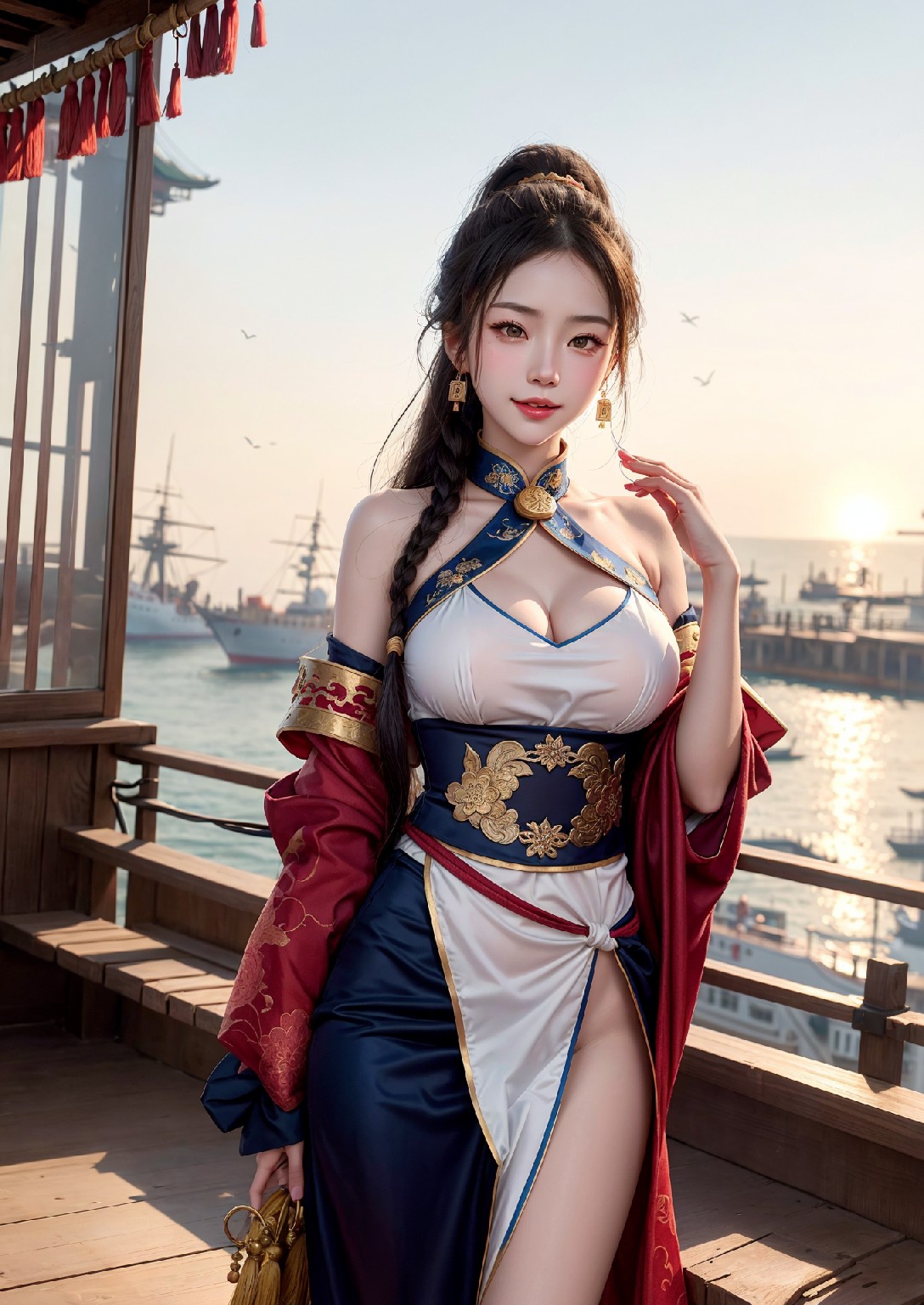 航行到西方的東方女孩