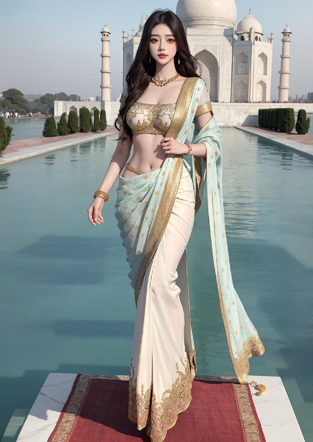 Beautiful Woman of the Taj Mahal