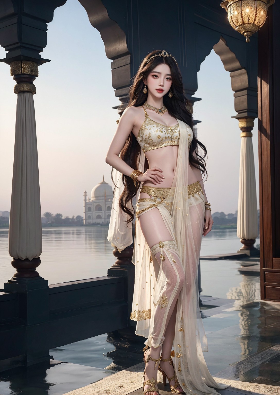 泰姬陵的美麗女人