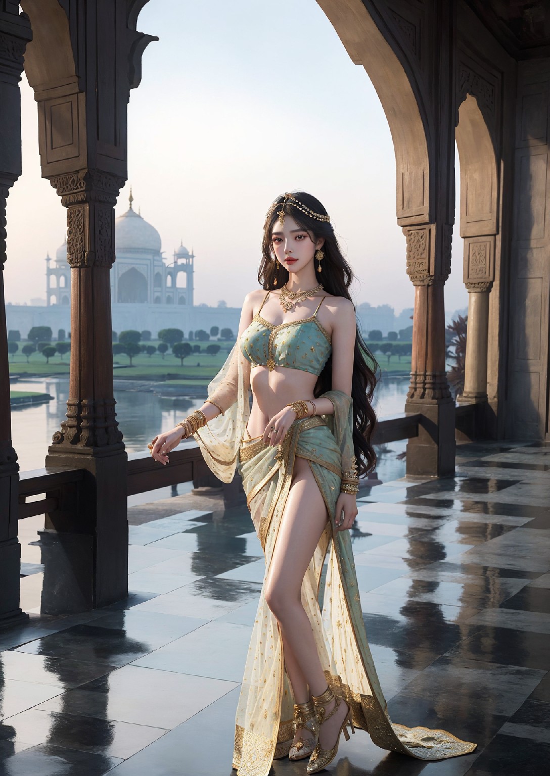Beautiful Woman of the Taj Mahal