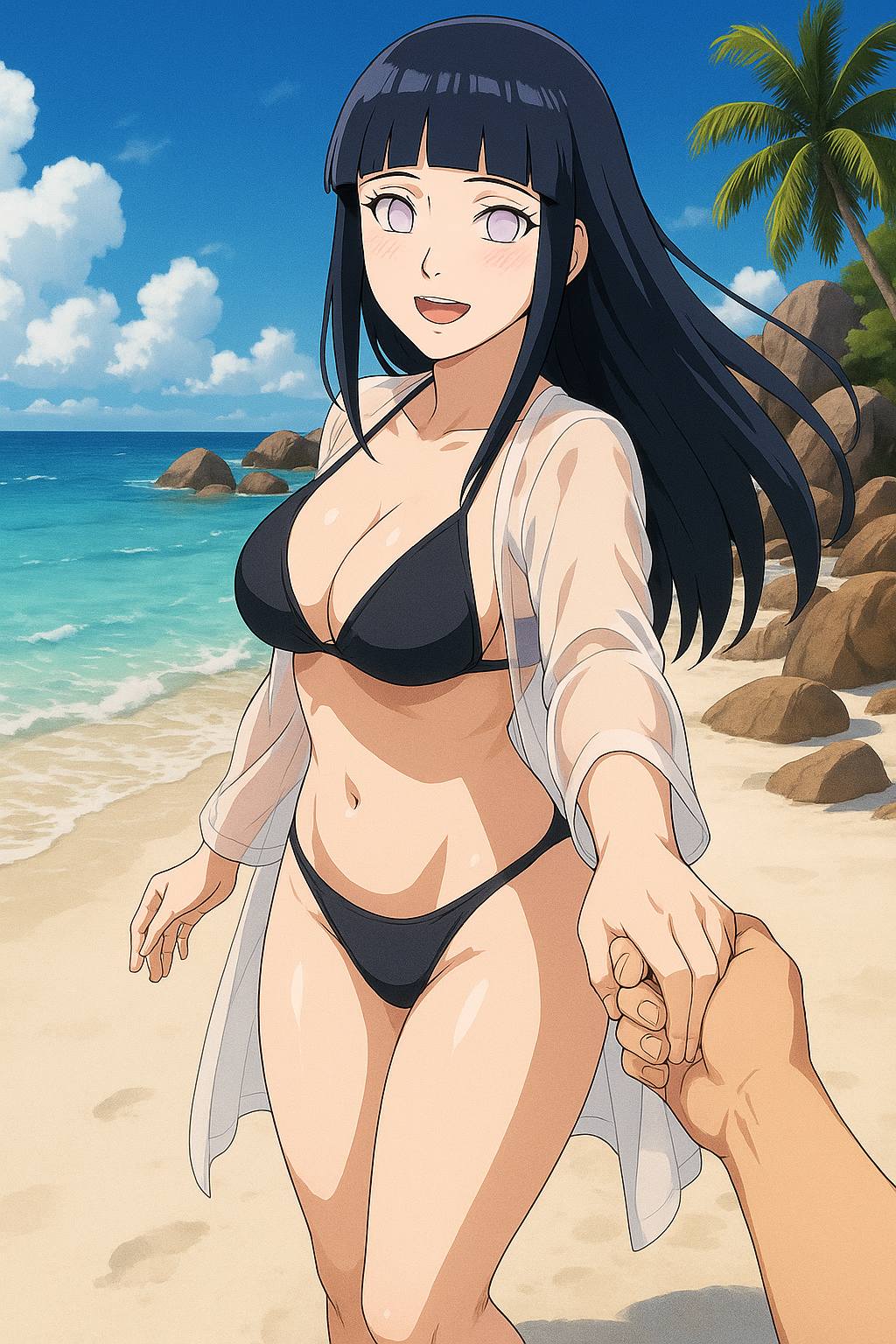 Summer is hot. It's best to go to the beach to cool off.