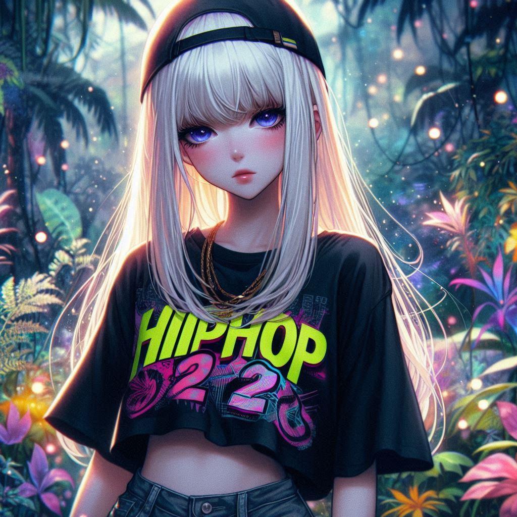 未來叢林中的龐克少女