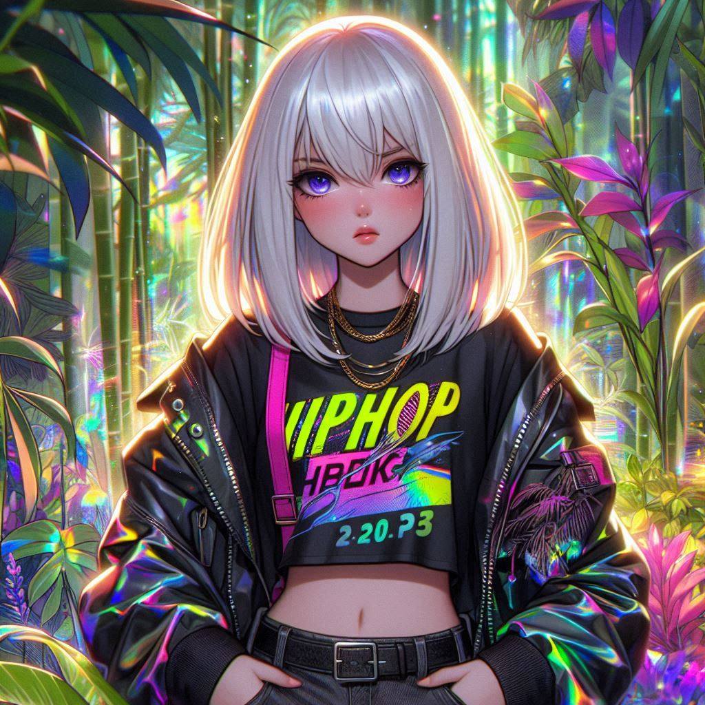 未來叢林中的龐克少女