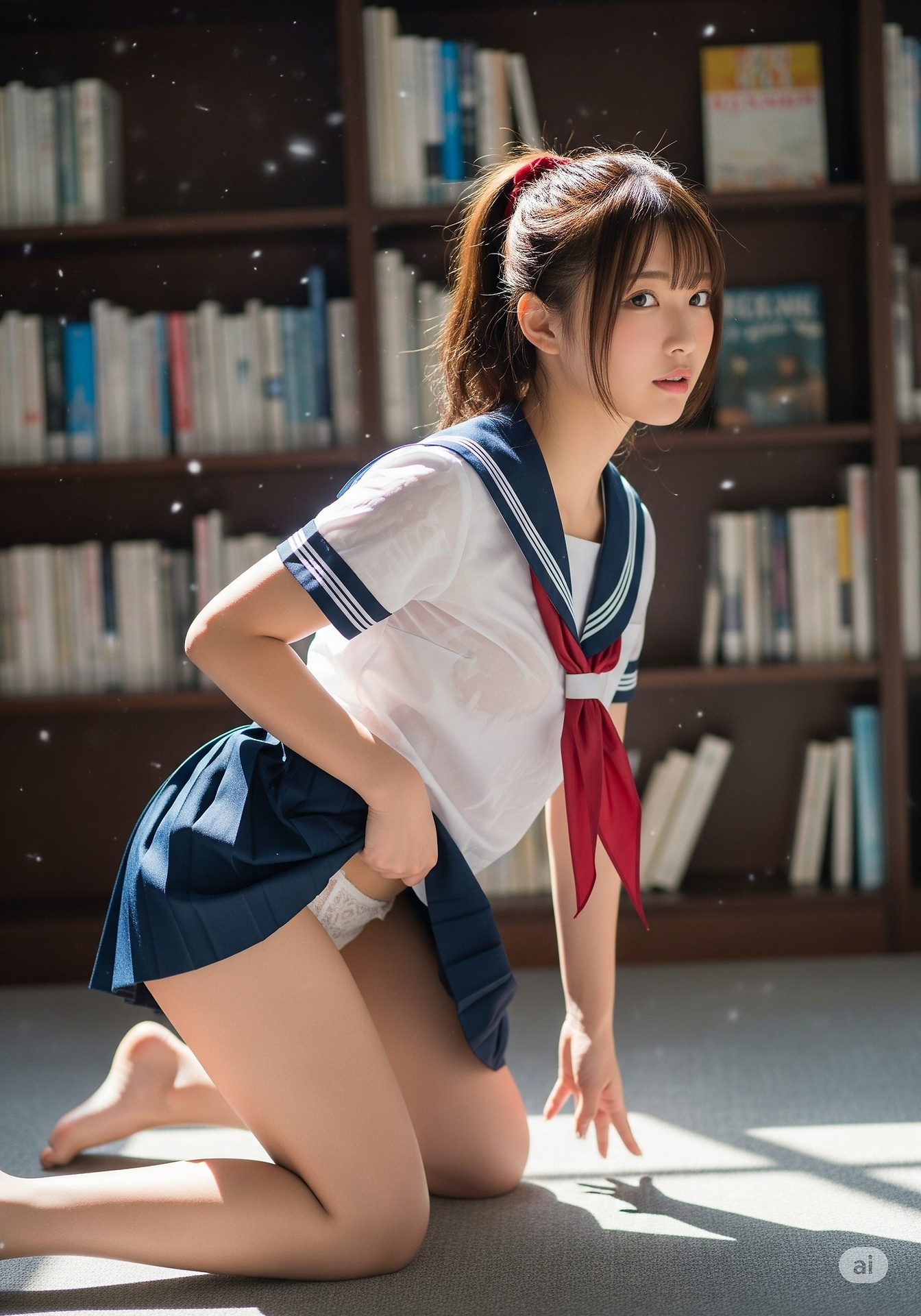 紫藤花下的凝眸