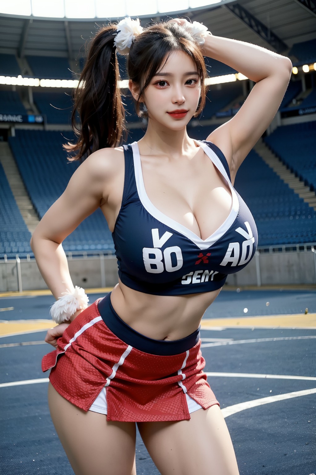 啦啦隊的乳溝