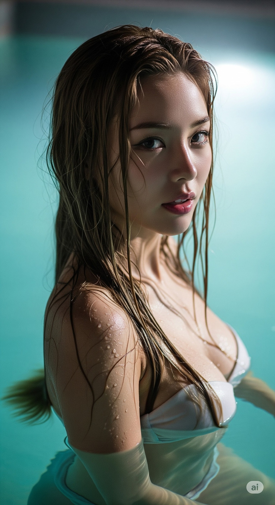 水面輕波繞倩影