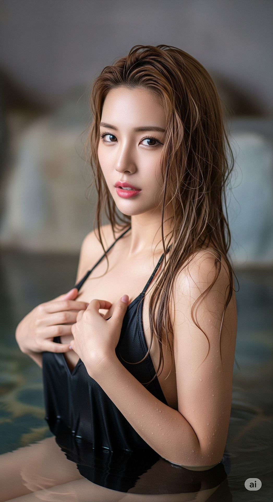 水面輕波繞倩影