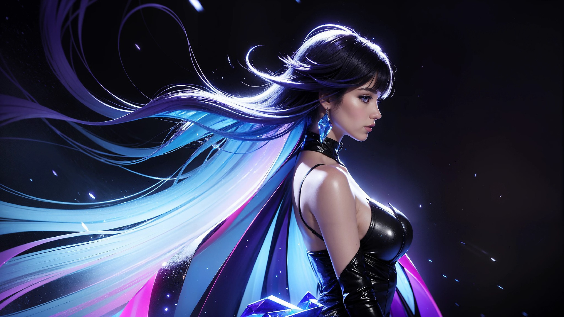 Vibrant Cosmic Princess Fashion