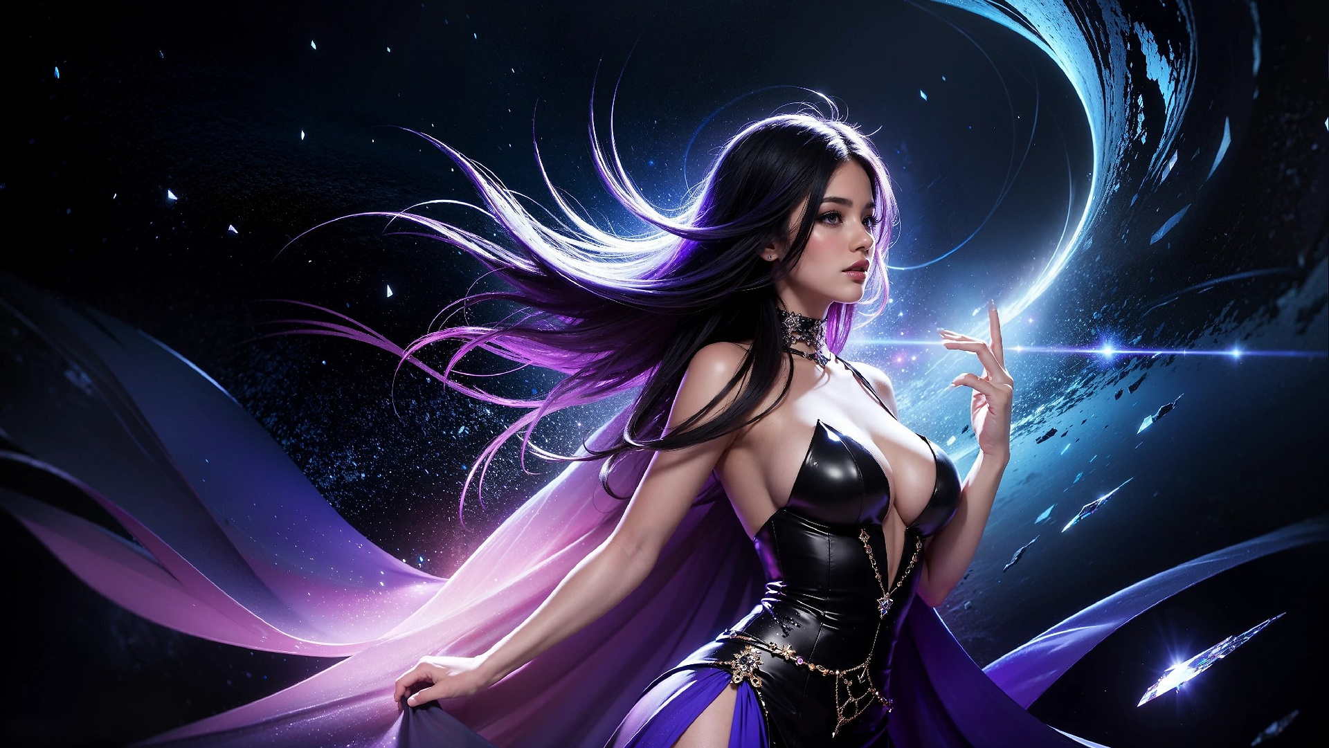 Vibrant Cosmic Princess Fashion