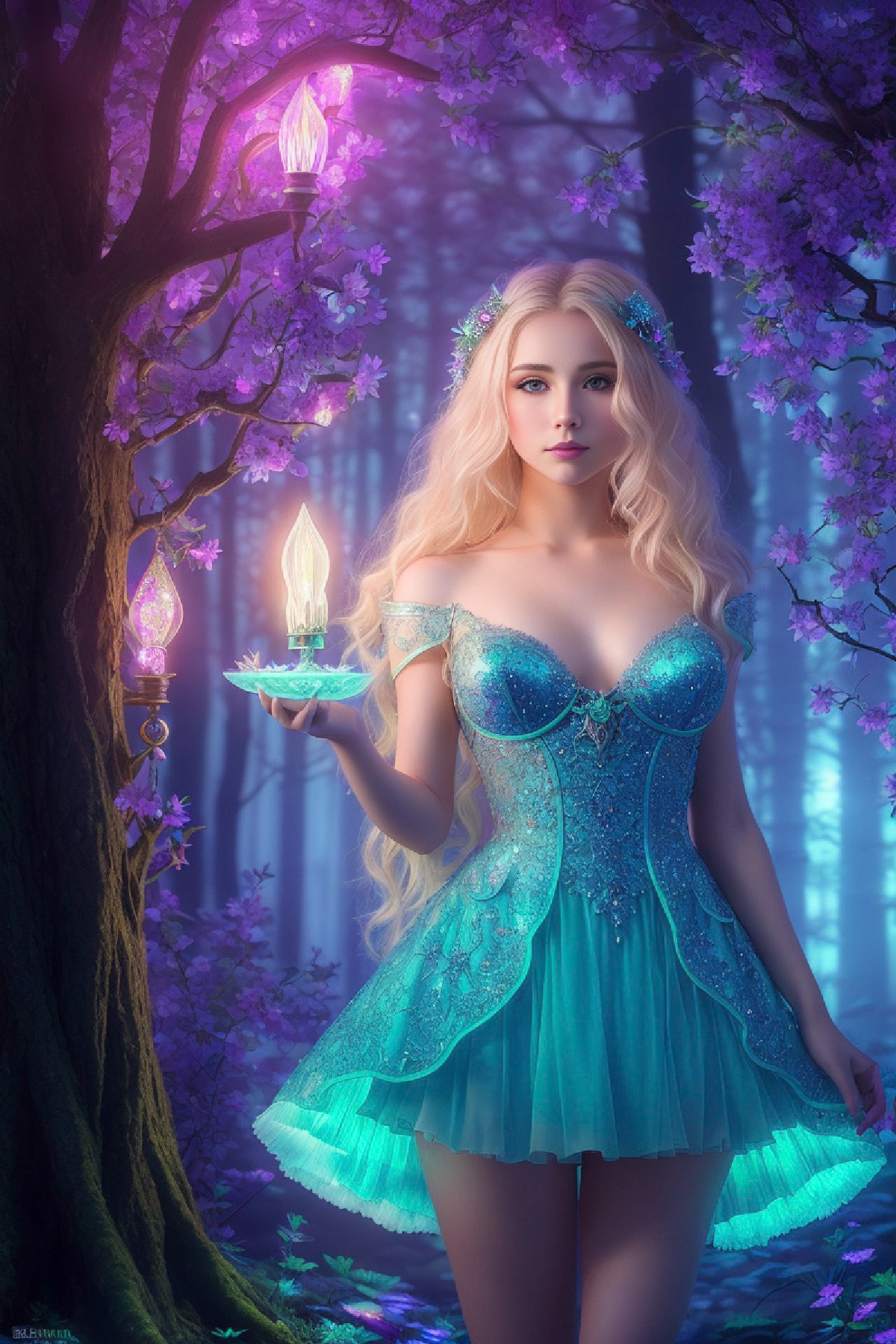 like a perfect blonde coming out of a fairy tale.