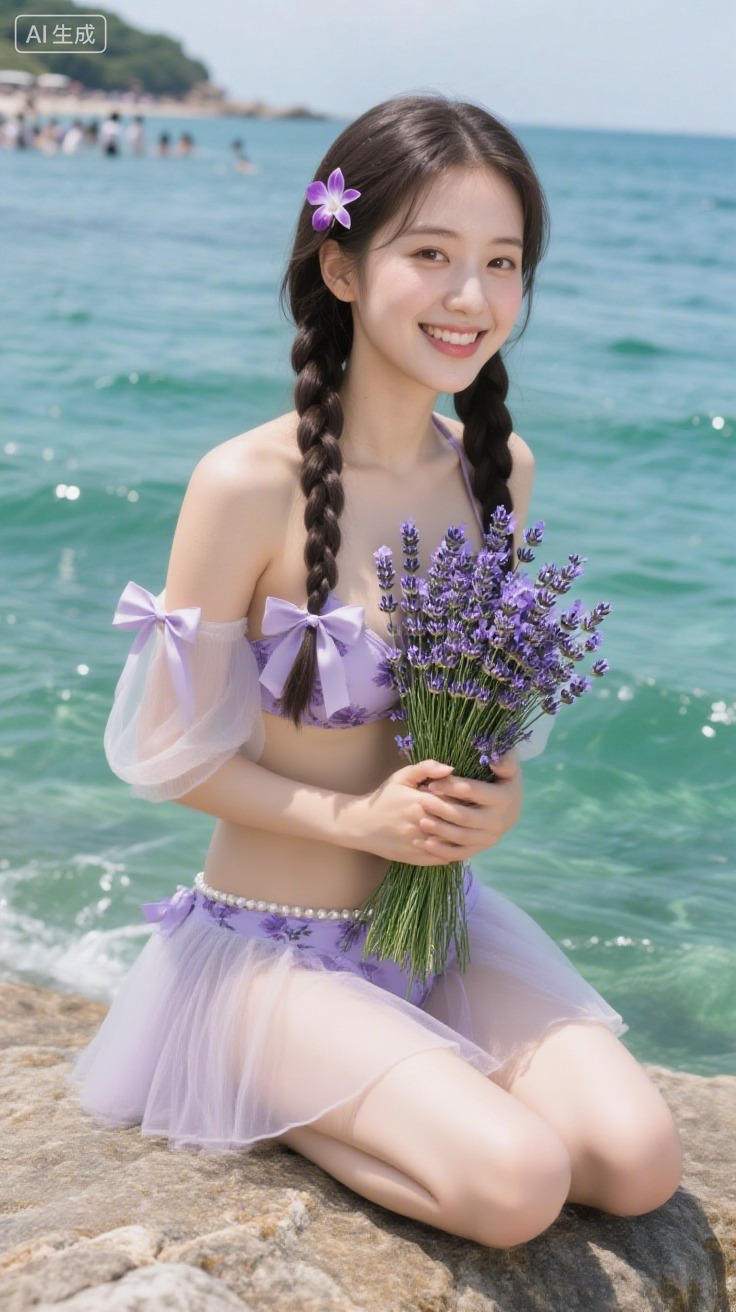 Lavender Flower Bikini