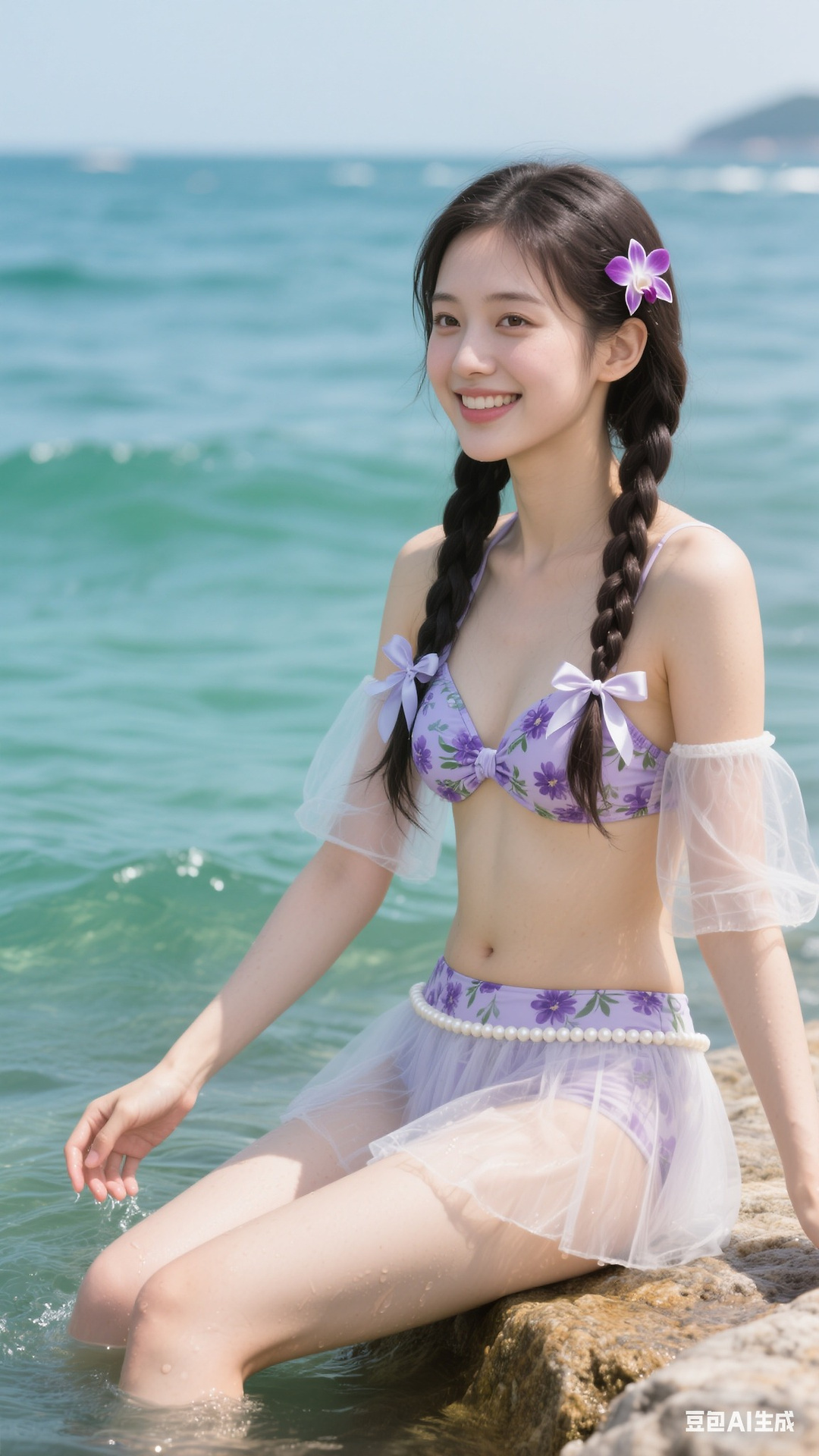 Lavender Flower Bikini