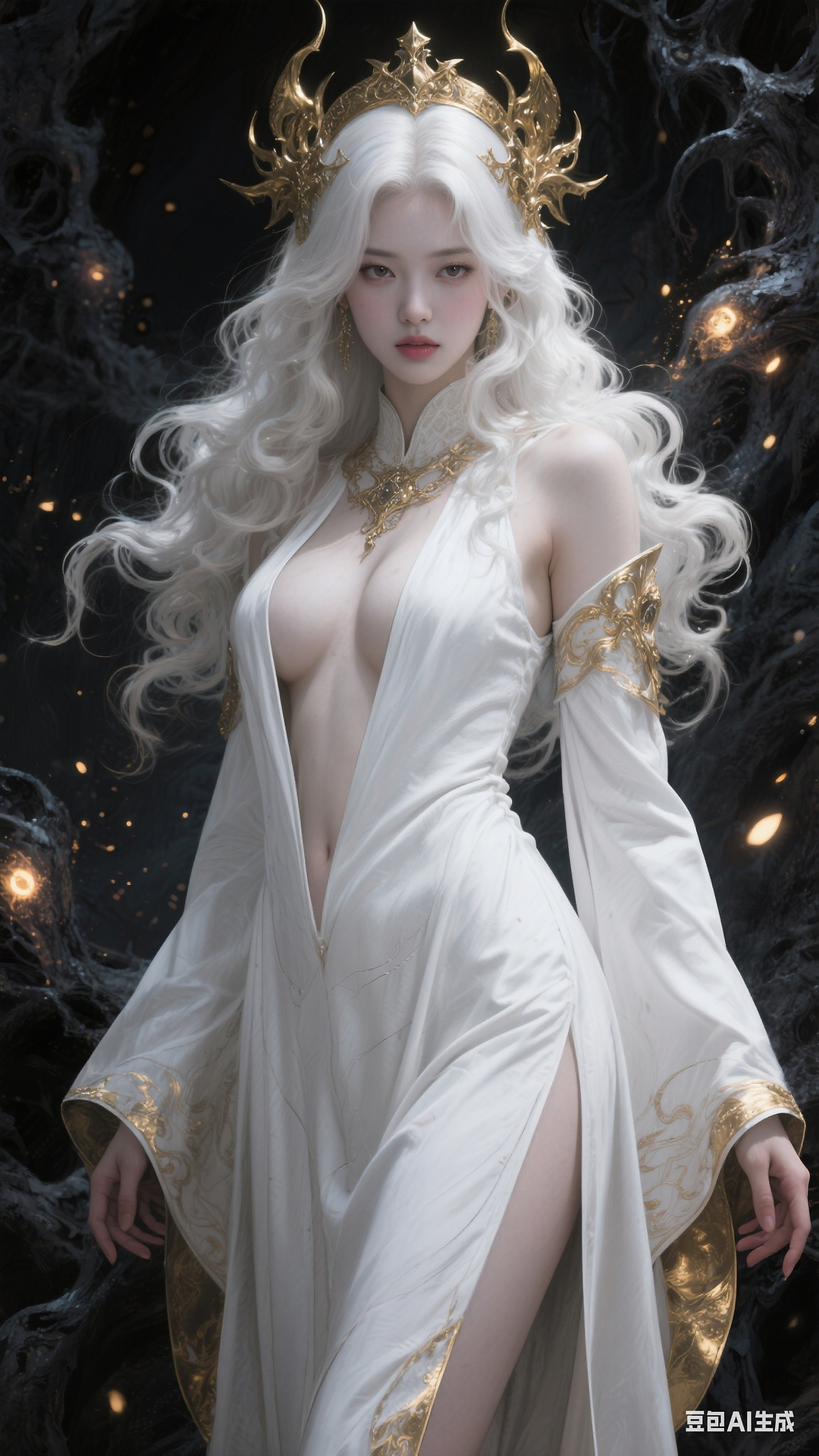 Pure White Open Phnom Penh Robe