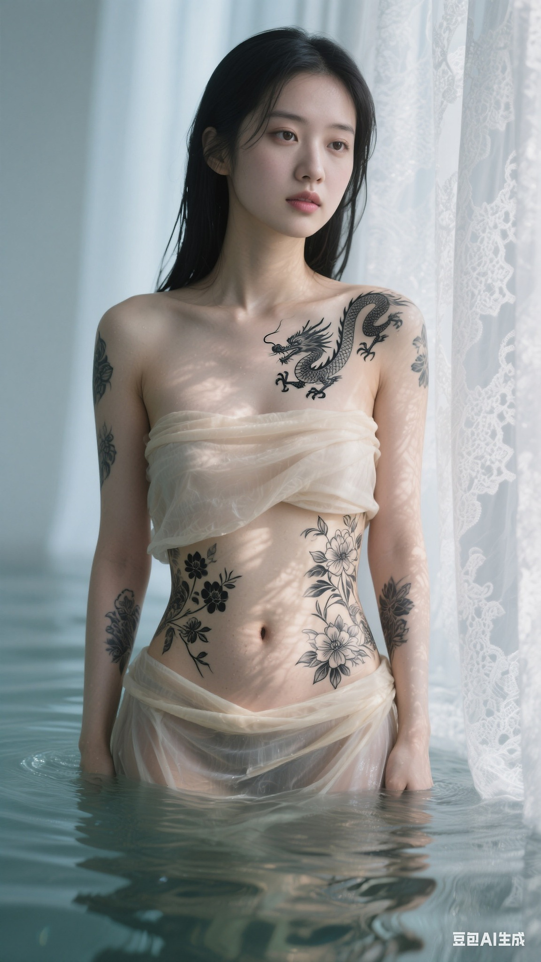 Tattooed Snake Scorpion Beauty