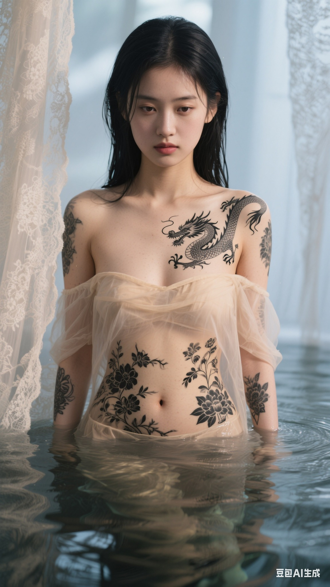 Tattooed Snake Scorpion Beauty