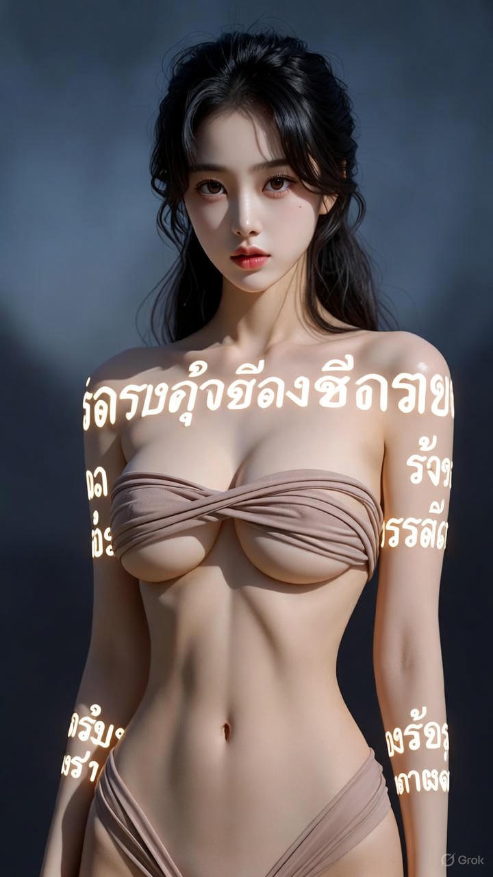 Thai Scripture Glowing Tattoo