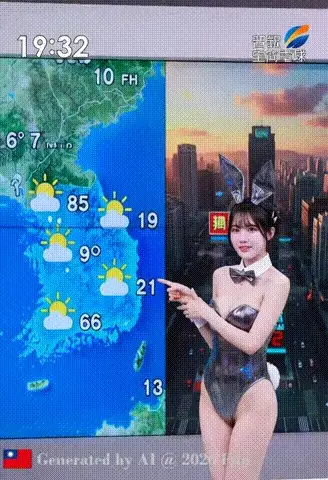 NeNe TV # 13 Meteorological Observatory Korean anchor Bunny