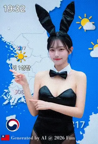NeNe TV # 13 Meteorological Observatory Korean anchor Bunny