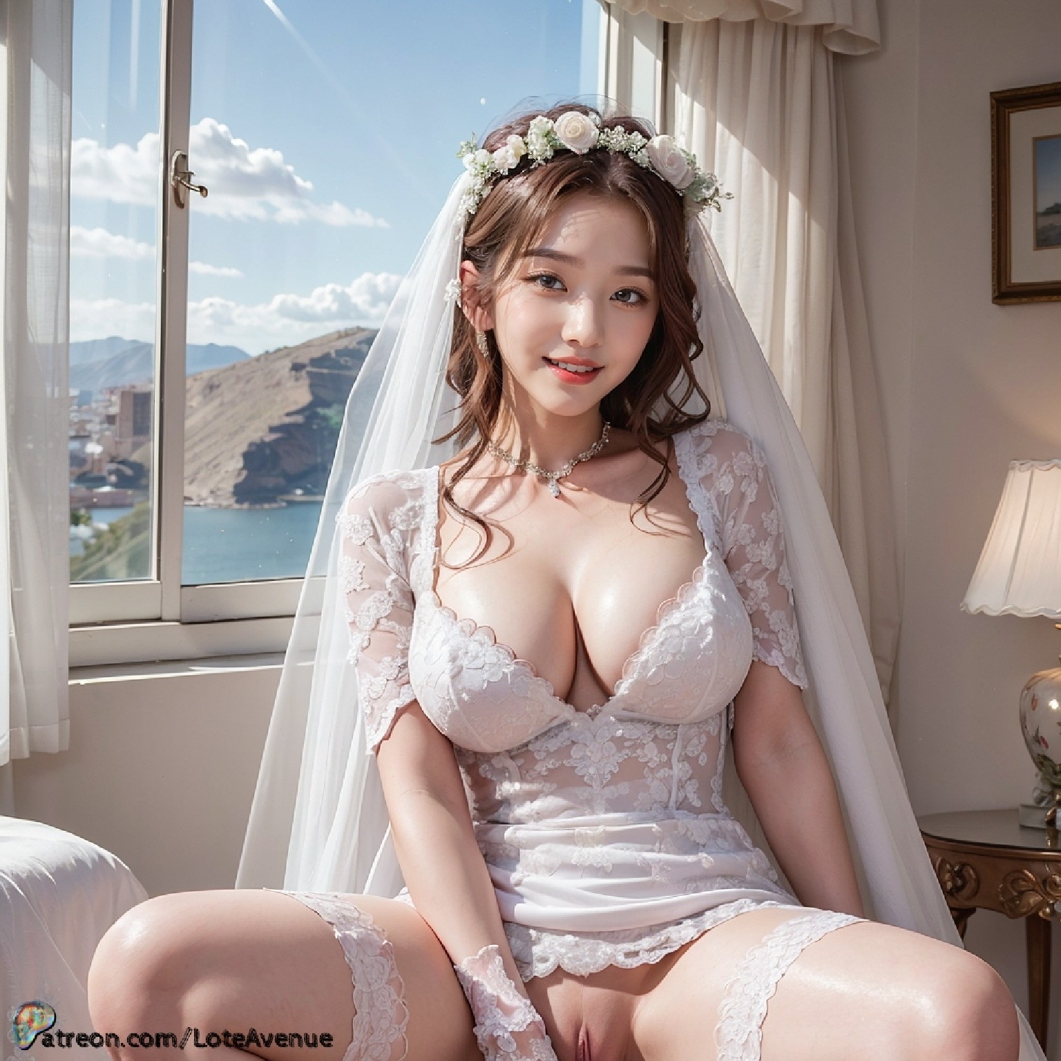 Santorini Bridal Cherry Blossoms