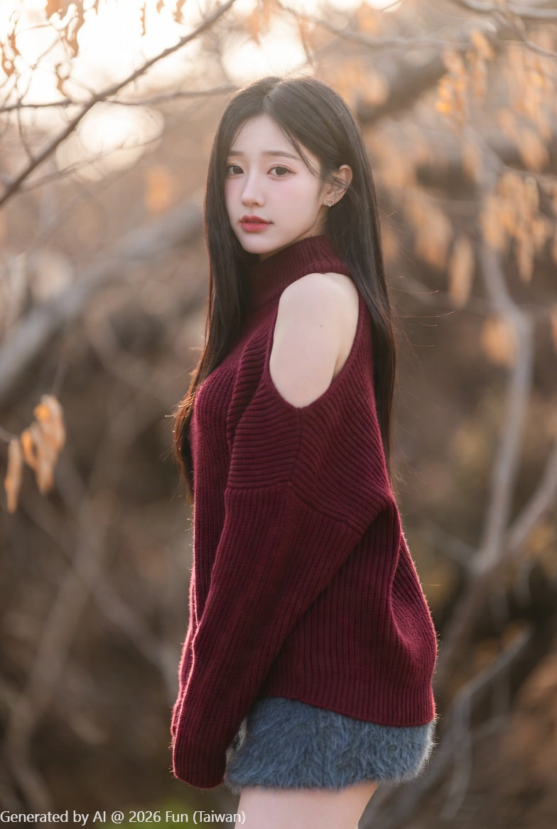 MY Korean girlfriend # 38 off shoulder sweater