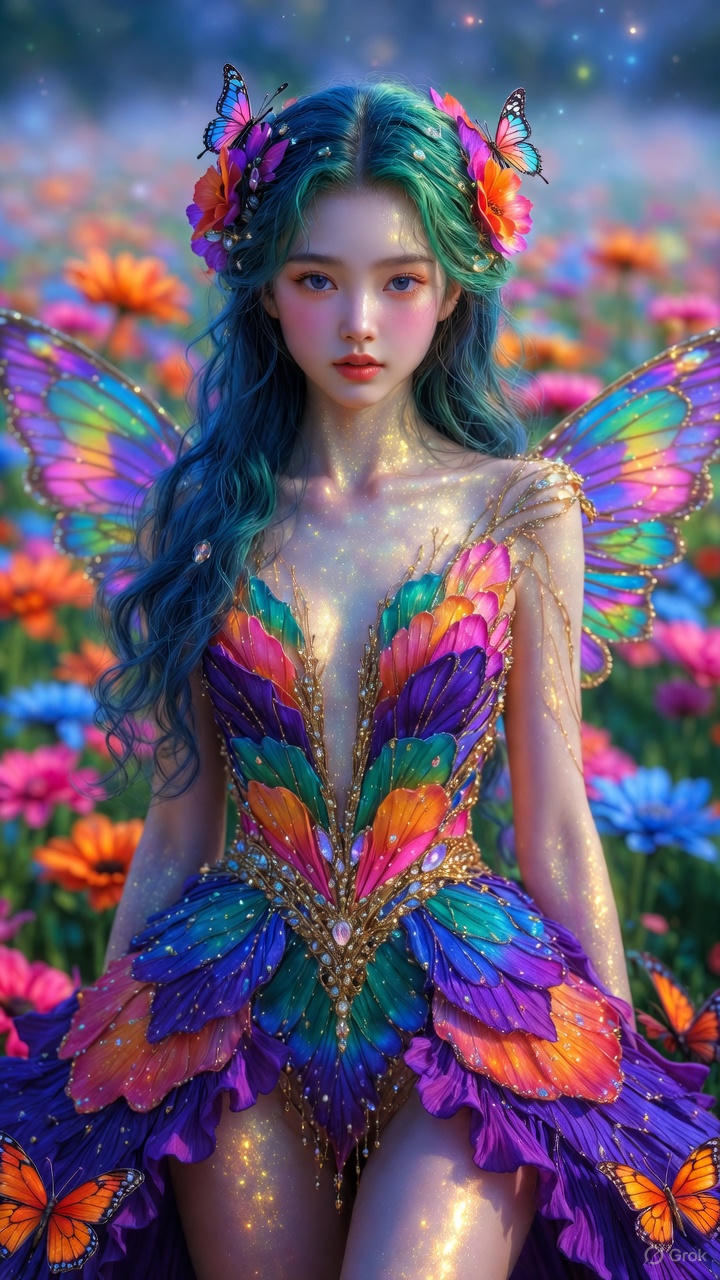 Petals and Butterfly Wings Tights