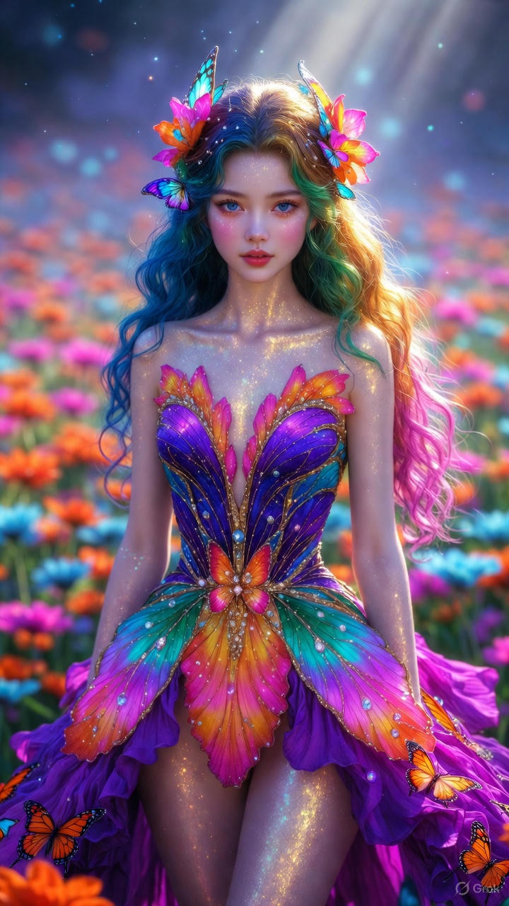 Petals and Butterfly Wings Tights