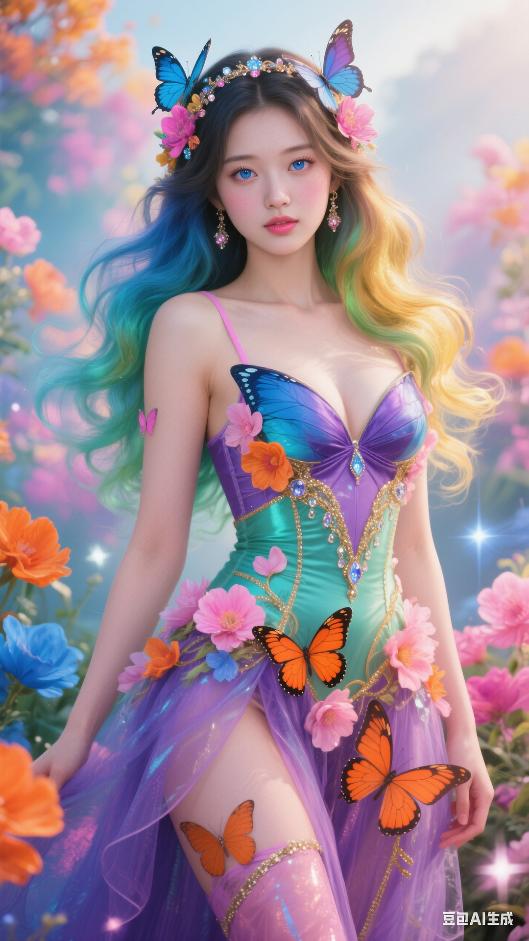Petals and Butterfly Wings Tights