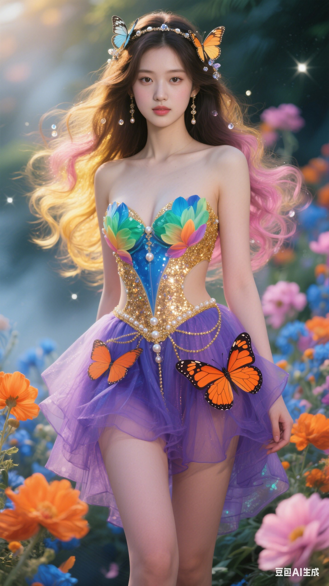 Petals and Butterfly Wings Tights