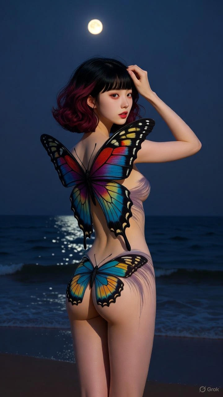 Butterfly Body Painting