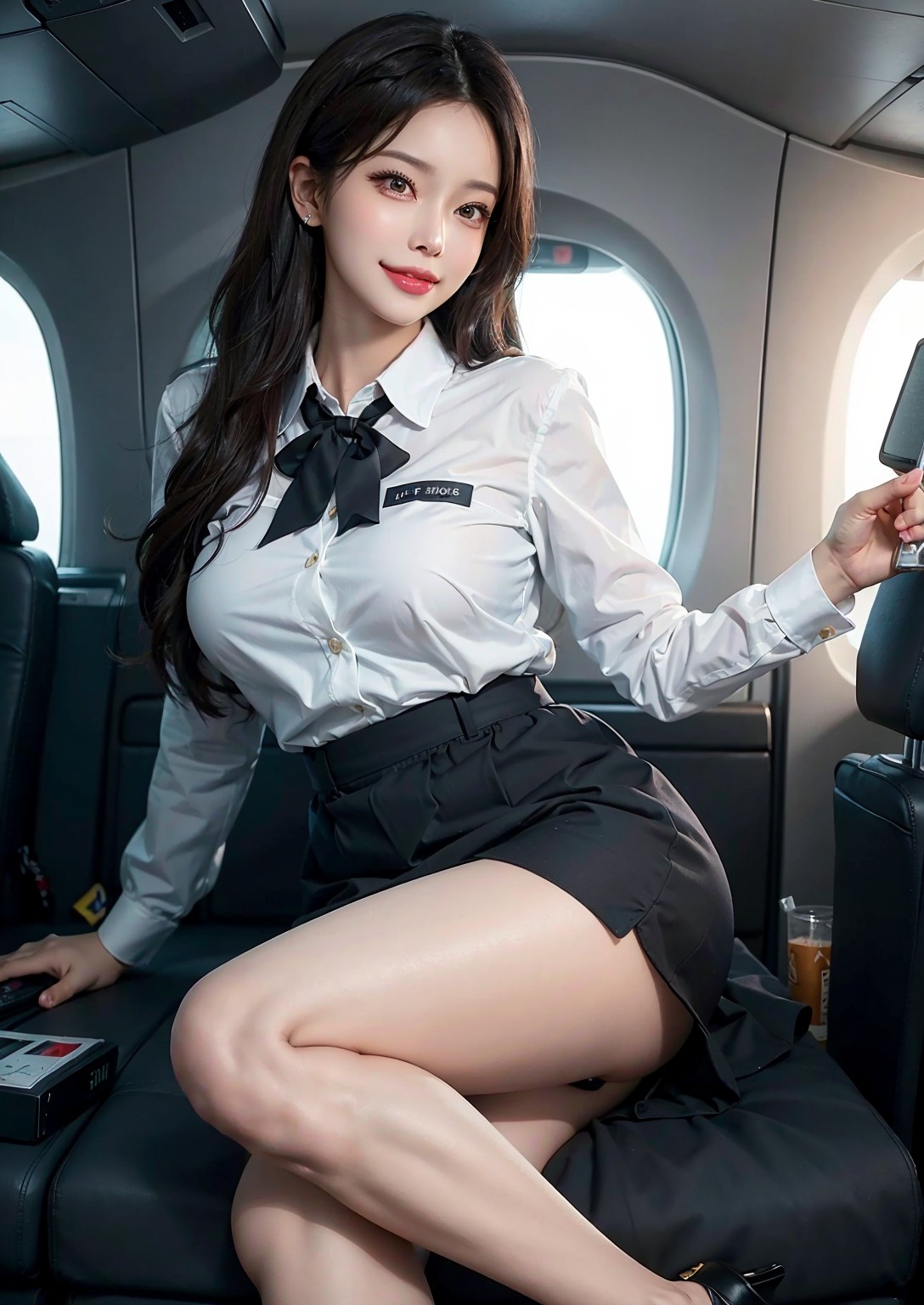 Lazy flight attendant