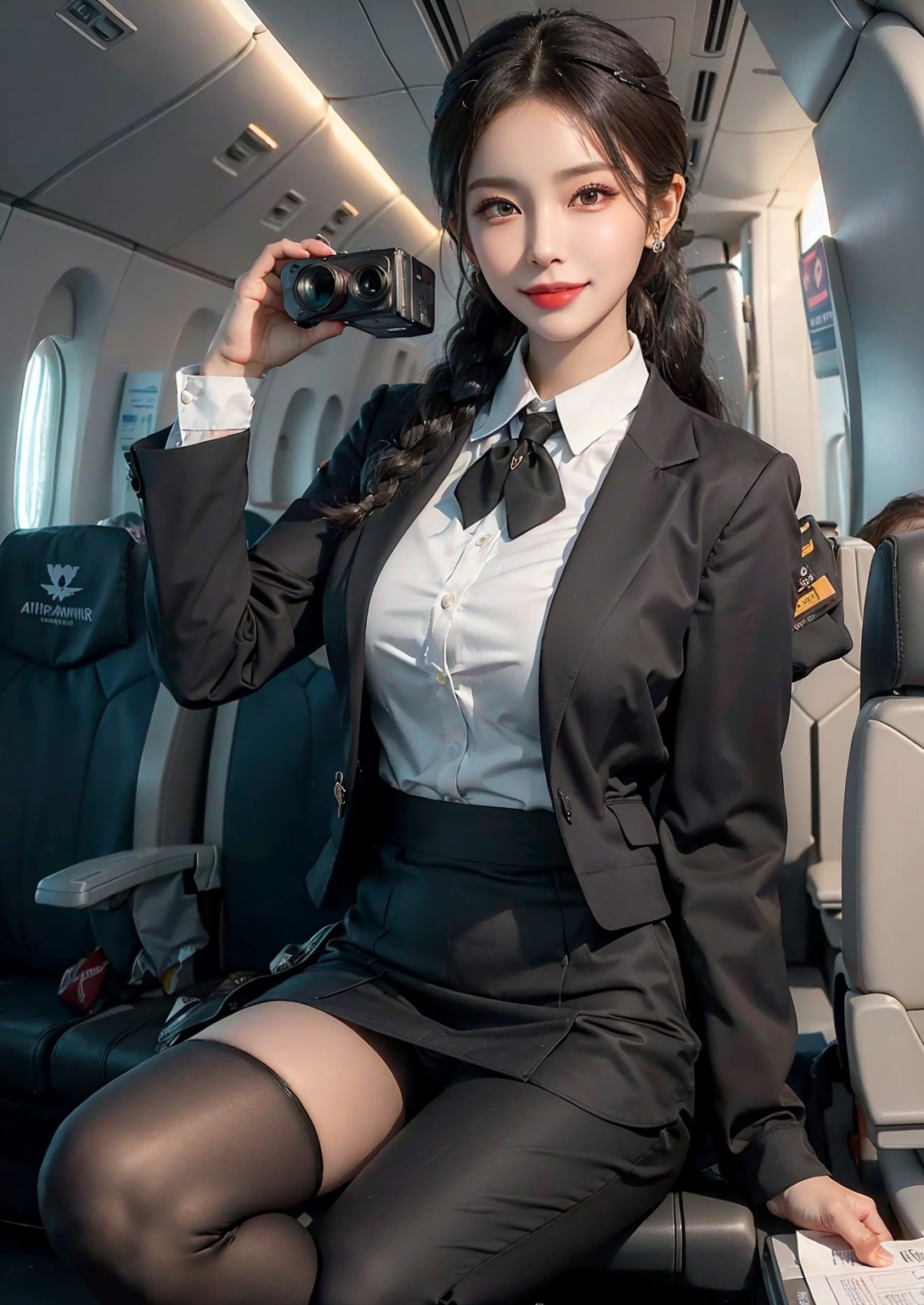 Lazy flight attendant