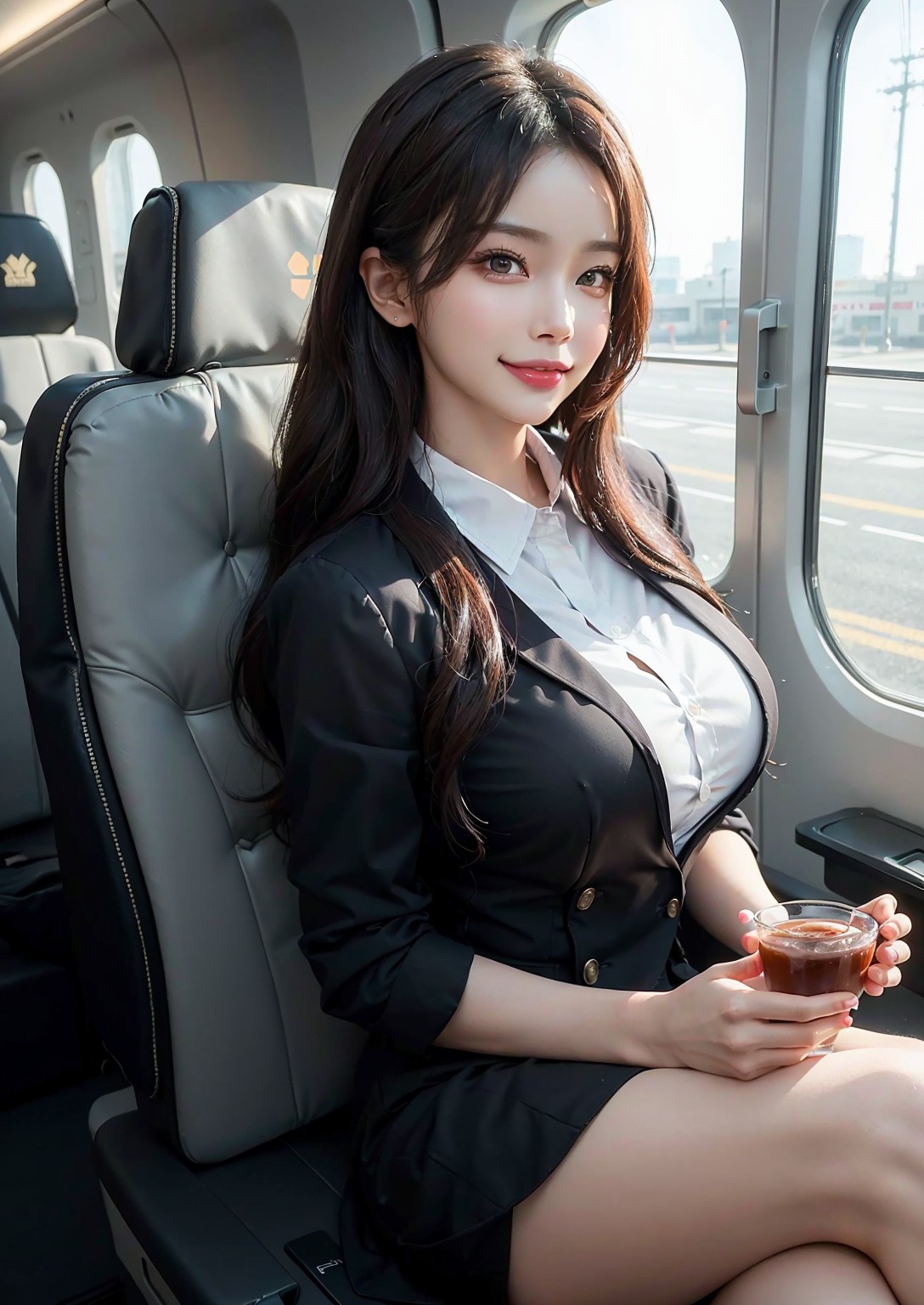 Lazy flight attendant