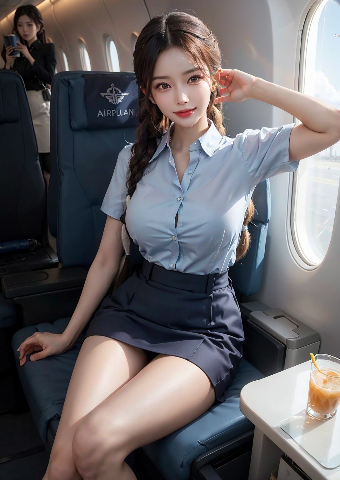 Lazy flight attendant