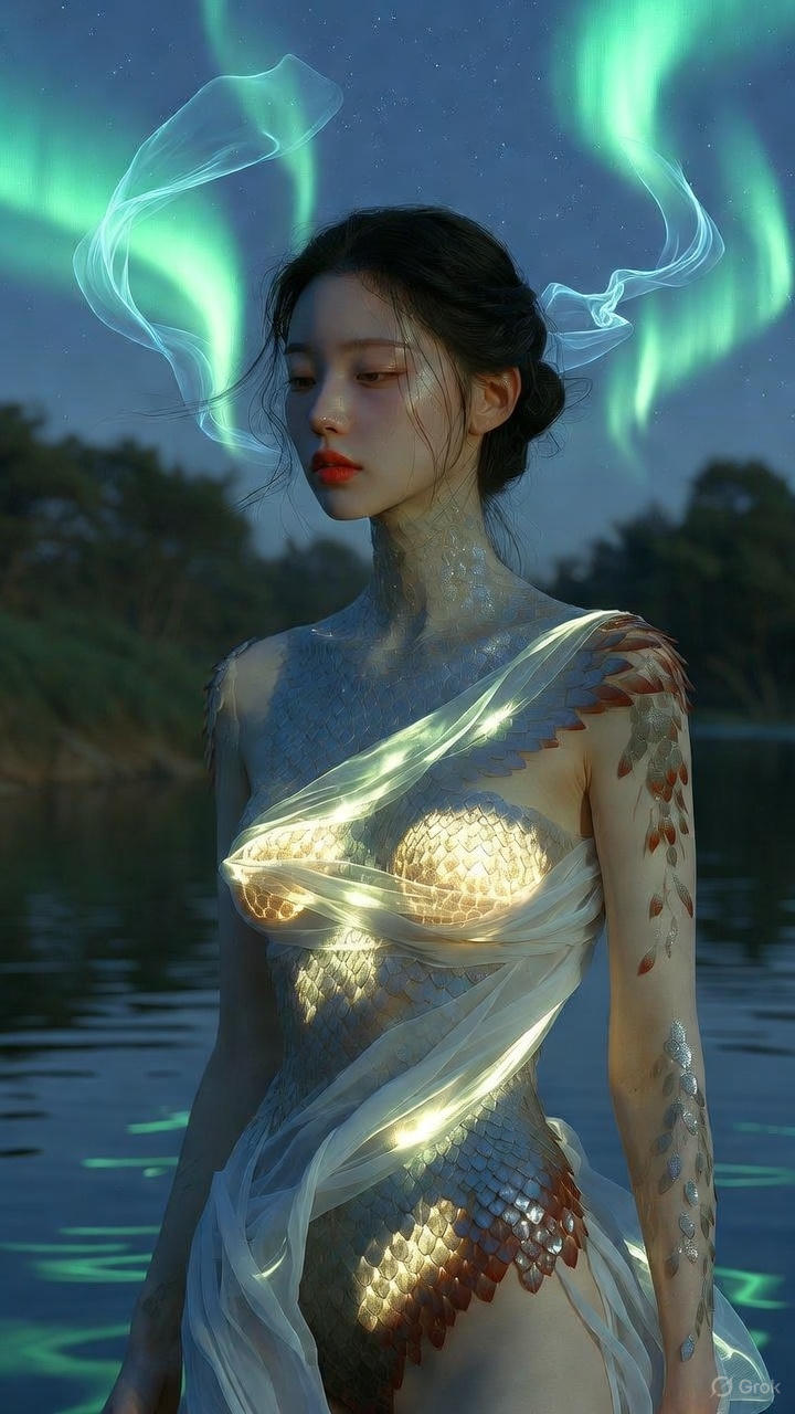 long skirts with scales