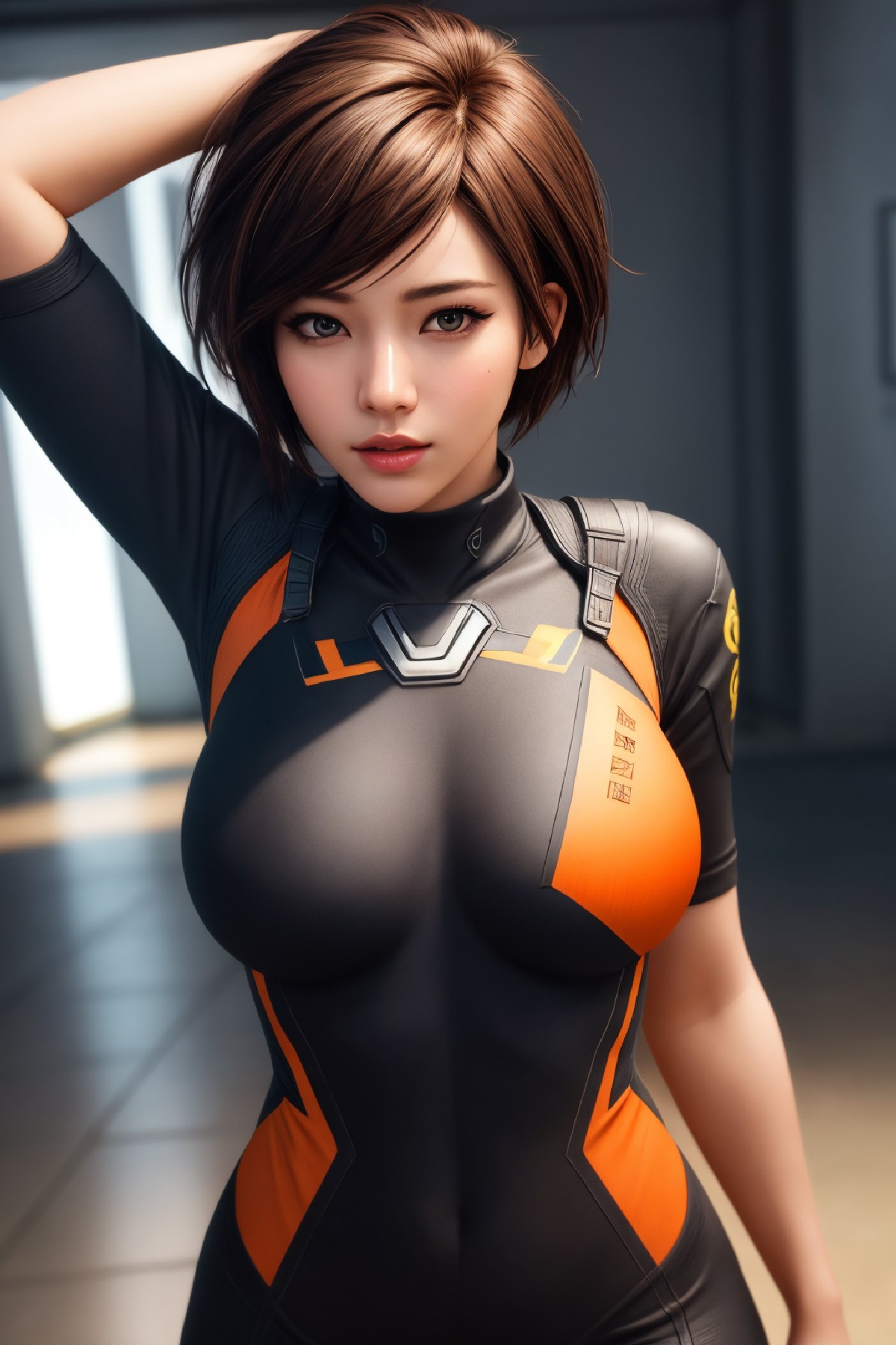 Lena Oxton, code-named "The Hunt"
