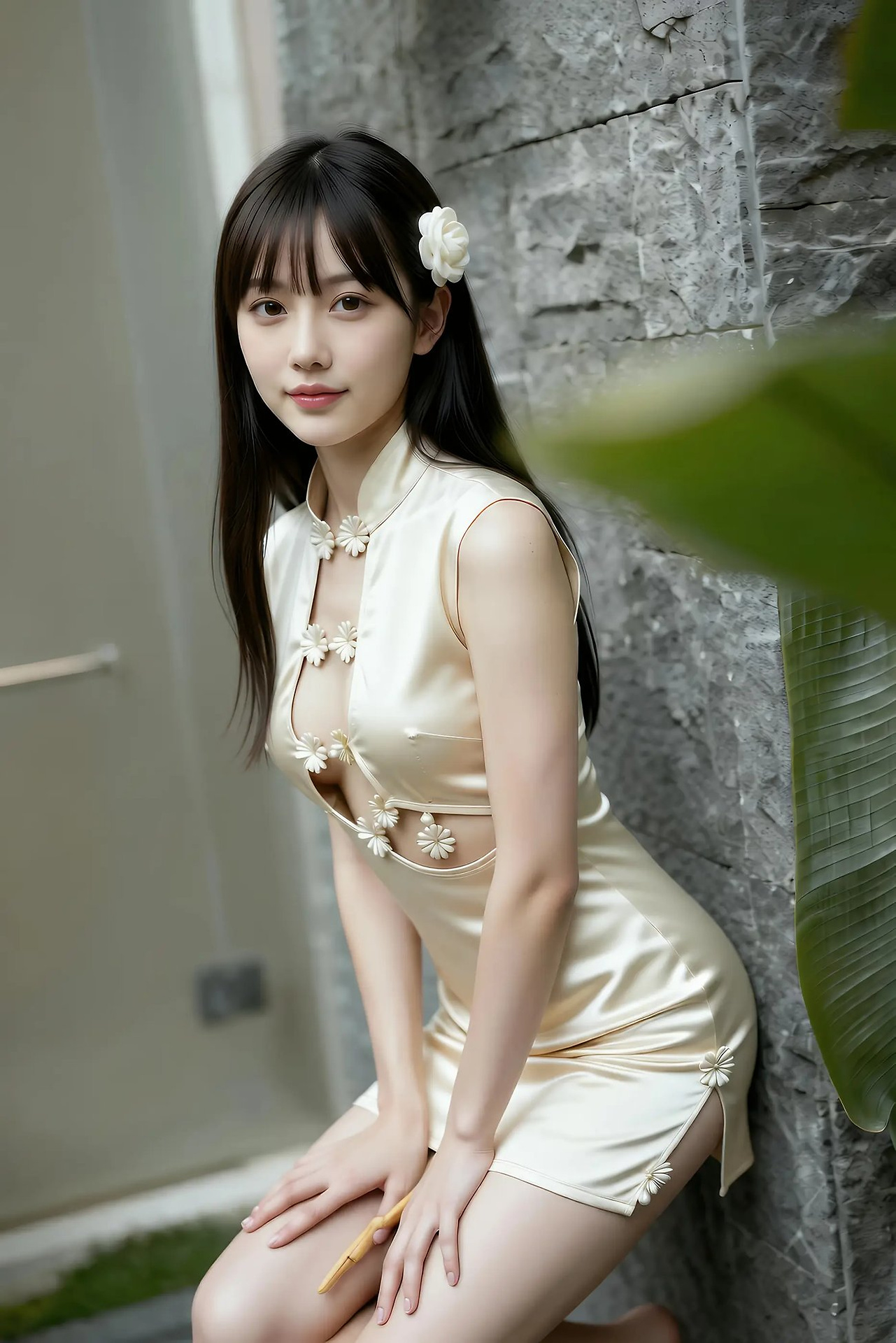 Wan 'er - Gold Modified Cheongsam