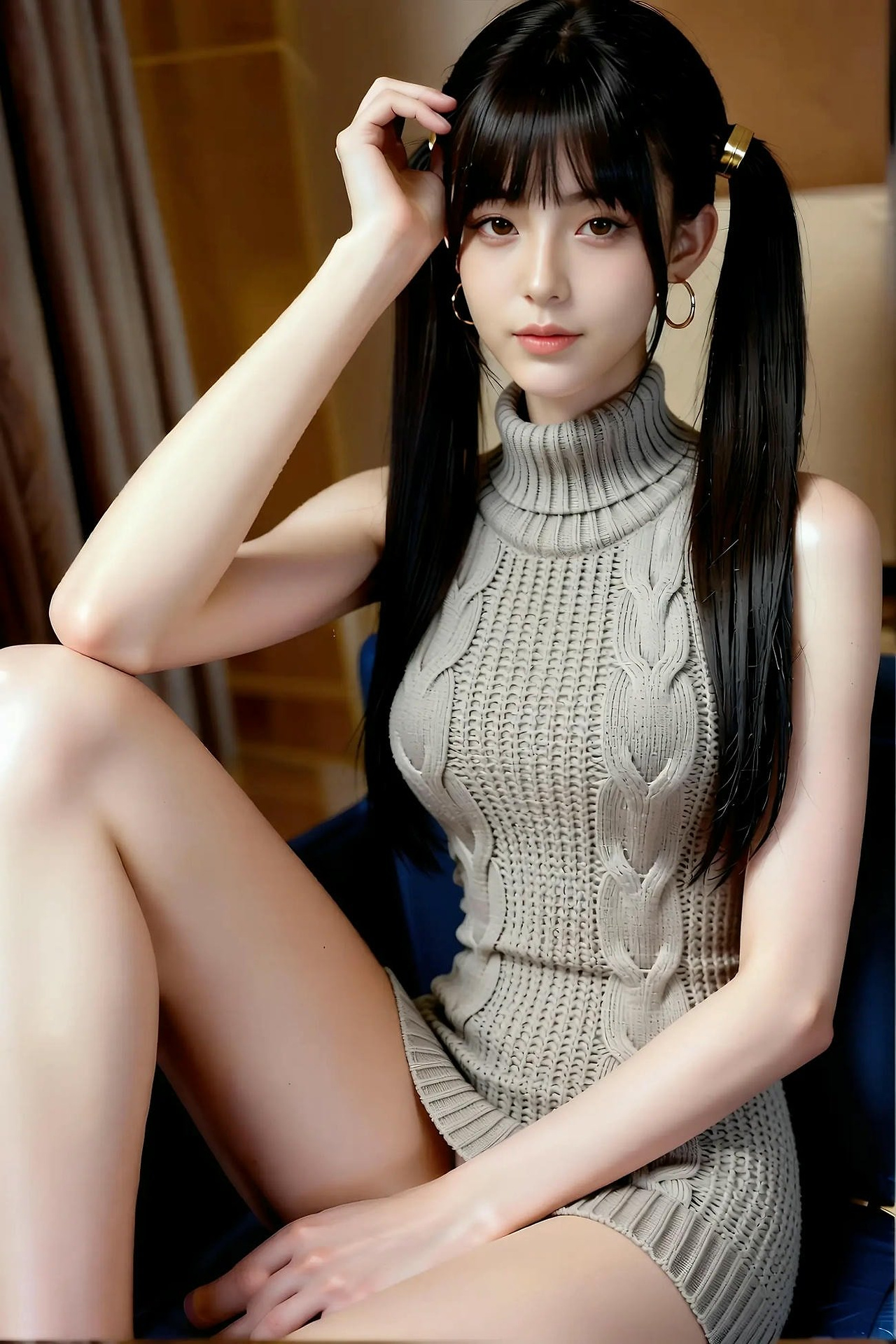 Grapefruit - knitted skirt