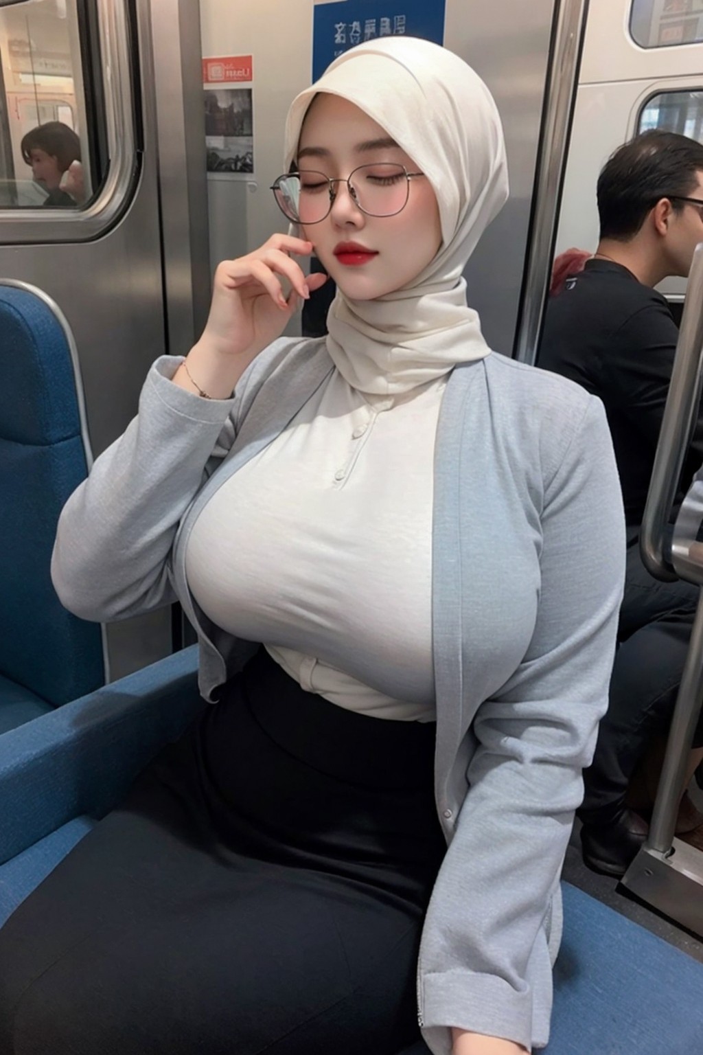 hijab in train