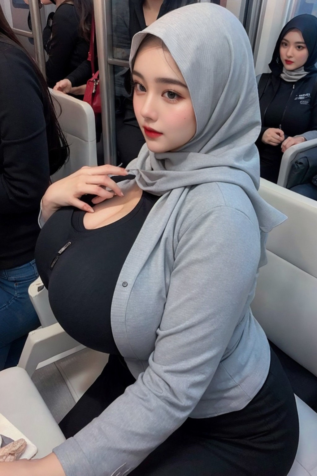 hijab in train